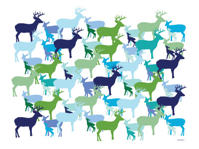 Cool Deer Pattern by Avalisa Pricing Limited Edition Print image