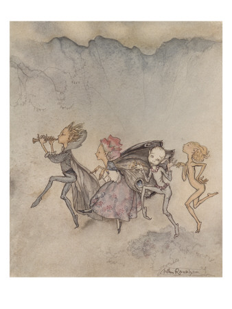 Each One Tripping On His Toe Will Be Here With Mop And Mow by Arthur Rackham Pricing Limited Edition Print image