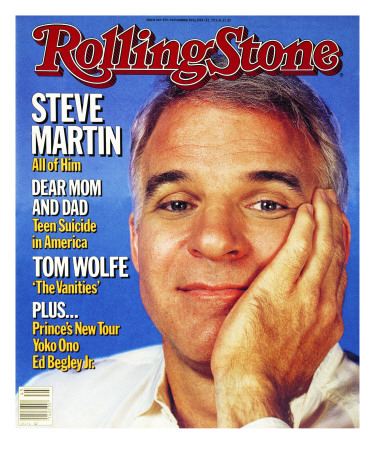 Steve Martin, Rolling Stone No. 434, November 1984 by Bonnie Schiffman Pricing Limited Edition Print image