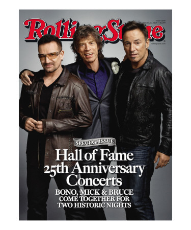 Bono, Mick Jagger, And Bruce Springsteen, Rolling Stone No. 1092, November 26, 2009 by Mark Seliger Pricing Limited Edition Print image