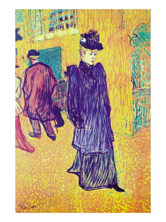 Jane Avril Leaves The Moulin Rouge by Henri De Toulouse-Lautrec Pricing Limited Edition Print image