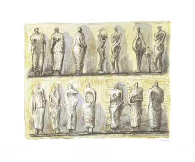 Standing Figures by Henry Moore Pricing Limited Edition Print image