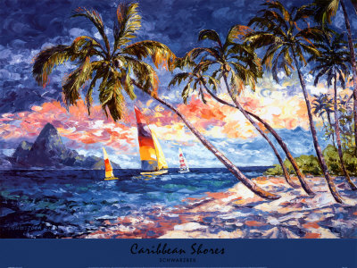 Caribbean Shores by Waltrand Von Schwarzbek Pricing Limited Edition Print image