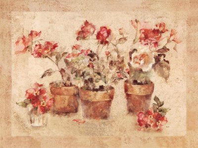 Potted Roses Ii by Cheri Blum Pricing Limited Edition Print image