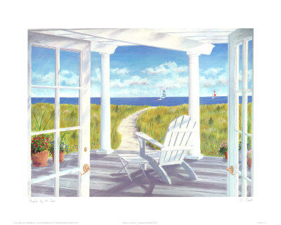 Pergola By The Sea by Carol Saxe Pricing Limited Edition Print image