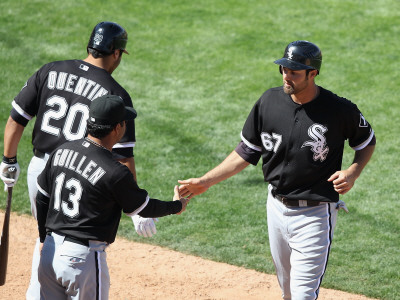 Chicago White Sox V Arizona Diamondbacks, Tucson, Az - March 07: John Danks And Ozzie Guillen by Christian Petersen Pricing Limited Edition Print image