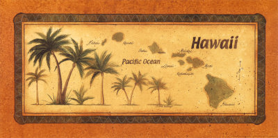 Hawaii Map by Beth Yarbrough Pricing Limited Edition Print image