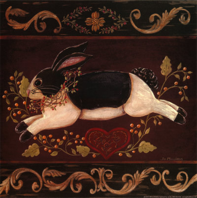 Folk Bunny Ii by Jo Moulton Pricing Limited Edition Print image