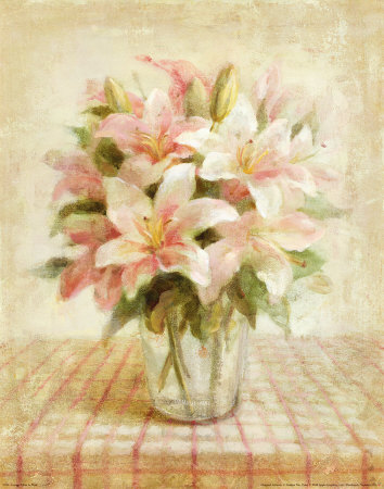 Cottage Lilies In Pink by Danhui Nai Pricing Limited Edition Print image