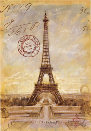 Eiffel Tower Sketch by Chad Barrett Pricing Limited Edition Print image