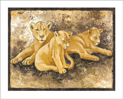Family Of Lions by Philippe Genevrey Pricing Limited Edition Print image