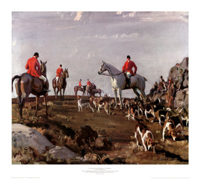Hunting On Zennor Hill by Alfred James Munnings Pricing Limited Edition Print image
