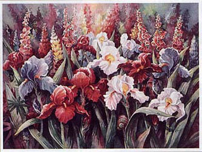 Iris Garden I by Rose Cravens Pricing Limited Edition Print image