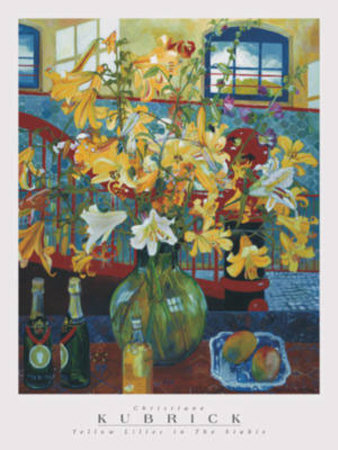 Yellow Lilies In The Stable by Christiane Kubrick Pricing Limited Edition Print image