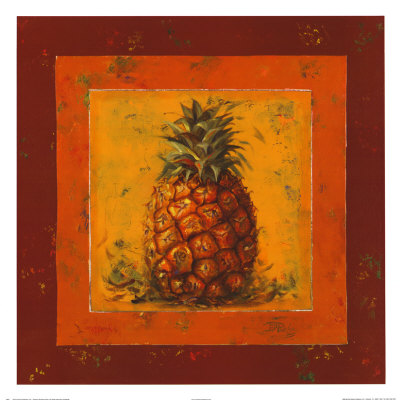Red Contempo Pineapple by Patricia Quintero-Pinto Pricing Limited Edition Print image