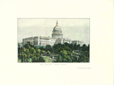 Washington D.C., Capitol 1891 by George Goodwin Kilburne Pricing Limited Edition Print image