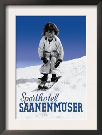 Sporthotel Saanenmoser: Little Girl Skiing by Armin Reiber Pricing Limited Edition Print image