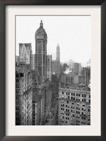 New York City With Singer Tower, 1911 by Moses King Pricing Limited Edition Print image