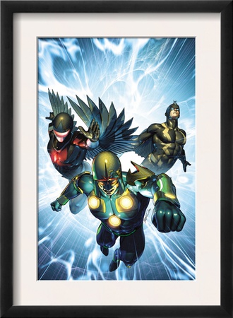 Nova #33 Cover: Nova, Black Bolt And Darkhawk by Brandon Peterson Pricing Limited Edition Print image