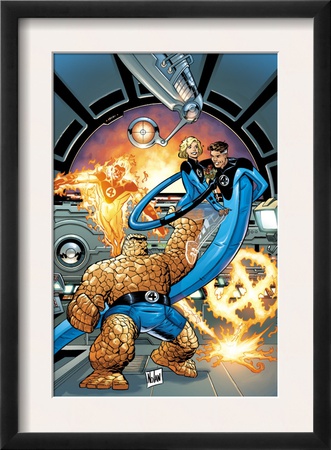 Marvel Adventures Fantastic Four #37 Cover: Thing, Mr. Fantastic, Invisible Woman And Human Torch by Graham Nolan Pricing Limited Edition Print image