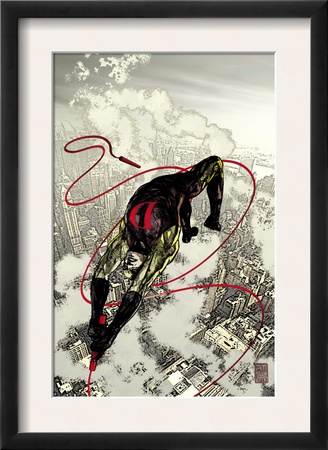 Daredevil #66 Cover: Daredevil Fighting And Flying by Alex Maleev Pricing Limited Edition Print image