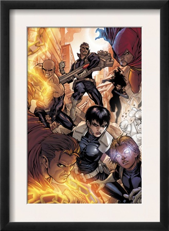 Avengers: The Initiative #16 Group: Nick Fury, Phobos, Yo-Yo, Hellfire, Druid, Stonewall And Quake by Stefano Caselli Pricing Limited Edition Print image