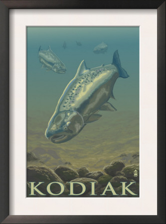 Kodiak, Alaska - King Salmon, C.2009 by Lantern Press Pricing Limited Edition Print image
