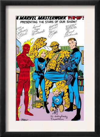 Fantastic Four #250: Mr. Fantastic, Invisible Woman, Human Torch, Thing, Richards And Franklin by John Byrne Pricing Limited Edition Print image