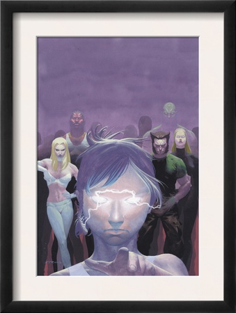 House Of M #5 Cover: Miller, Layla, Wolverine And Emma Frost Flying by Esad Ribic Pricing Limited Edition Print image