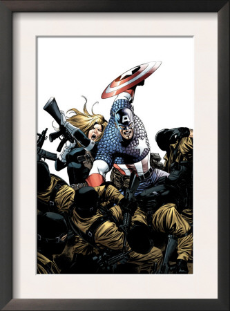 Captain America #3 Cover: Captain America, Carter And Sharon by Steve Epting Pricing Limited Edition Print image