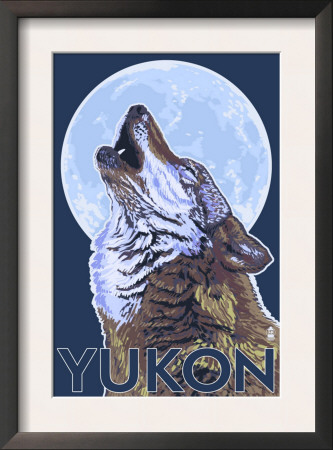 Yukon, Canada - Howling Wolf - Lp Original Poster, C.2009 by Lantern Press Pricing Limited Edition Print image
