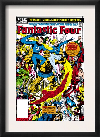 Fantastic Four #236 Cover: Thing, Mr. Fantastic, Invisible Woman And Human Torch by John Byrne Pricing Limited Edition Print image