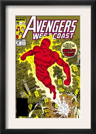 Avengers West Coast #50 Cover: Human Torch, Hammond And Jim by John Byrne Pricing Limited Edition Print image