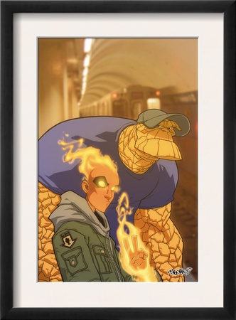 Human Torch #12 Cover: Human Torch And Thing by Skottie Young Pricing Limited Edition Print image
