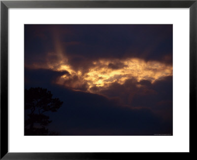 Sunset Through Cloud Filled Sky, Tx by Ray Hendley Pricing Limited Edition Print image