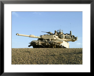 Us Marines Provide Security In An M1a1 Abrams Tank by Stocktrek Images Pricing Limited Edition Print image