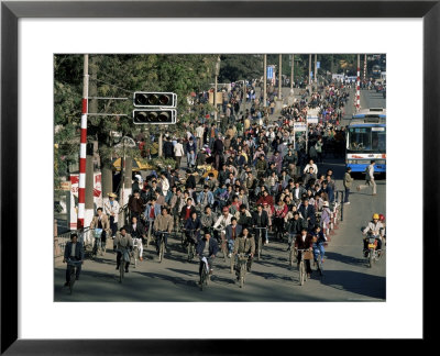 Bicycles In The Rush Hour, Kunming, Yunnan Province, China by Alain Evrard Pricing Limited Edition Print image