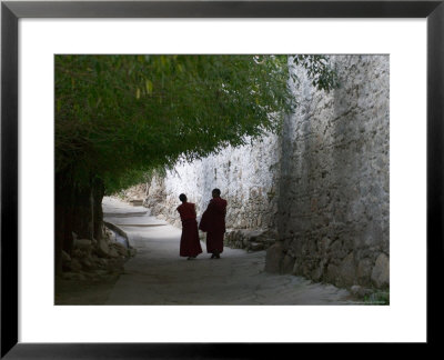 Monks Walk In Sera Temple, Lhasa, Tibet, China by Keren Su Pricing Limited Edition Print image