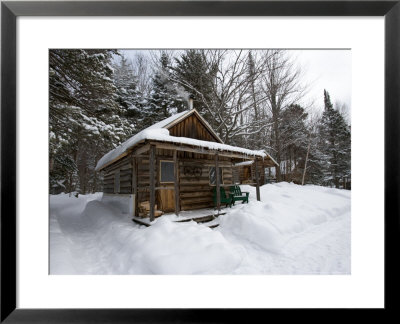Cabin At The Amc's Little Lyford Pond Camps, Northern Forest, Maine, Usa by Jerry & Marcy Monkman Pricing Limited Edition Print image