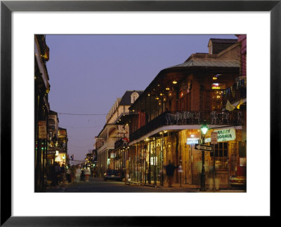 Bourbon Street In The Evening, New Orleans, Louisiana, Usa by Charles Bowman Pricing Limited Edition Print image