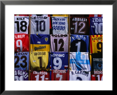 Soccer Shirts For Sale In Piazza Della Repubblica, Florence, Tuscany, Italy by Dallas Stribley Pricing Limited Edition Print image