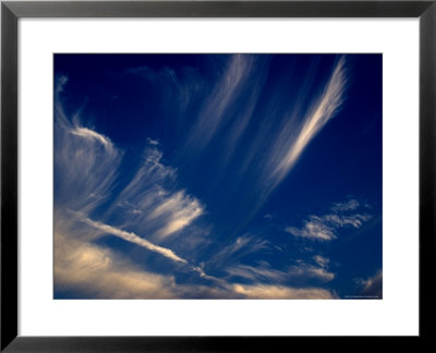 Cirrus Clouds Against A Deep Blue Evening Sky, Groton, Connecticut by Todd Gipstein Pricing Limited Edition Print image