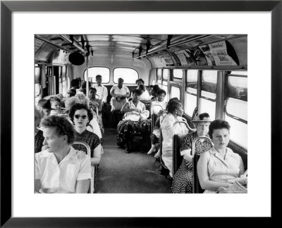 African American Citizens Sitting In The Rear Of The Bus In Compliance With Florida Segregation Law by Stan Wayman Pricing Limited Edition Print image
