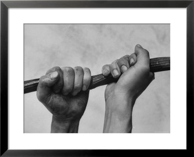 Hose Was Twisted Over And Over To Toughen Hands For Preparations For Life by Loomis Dean Pricing Limited Edition Print image