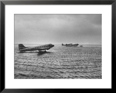Stranded Planes At La Guardia Airport In Water During Violent Storm by Alfred Eisenstaedt Pricing Limited Edition Print image