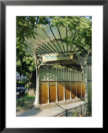 Metropolitain (Metro) Station Entrance, Paris, France, Europe by Gavin Hellier Pricing Limited Edition Print image