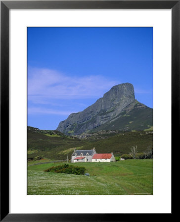 Galmisdale House And An Sgurr, Isle Of Eigg, Inner Hebrides, Scotland, Uk, Europe by Jean Brooks Pricing Limited Edition Print image