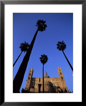Christian Cathedral And Palm Trees, Palermo, Sicily, Italy, Mediterranean, Europe by Oliviero Olivieri Pricing Limited Edition Print image