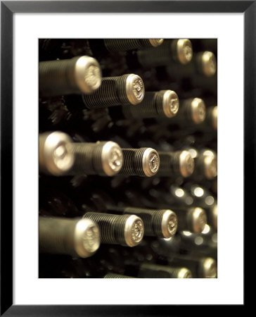 White Wine Bottles Maturing In A Cellar by Steven Morris Pricing Limited Edition Print image