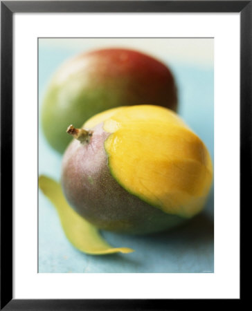 Two Mangos, One Partly Sliced by Philip Webb Pricing Limited Edition Print image